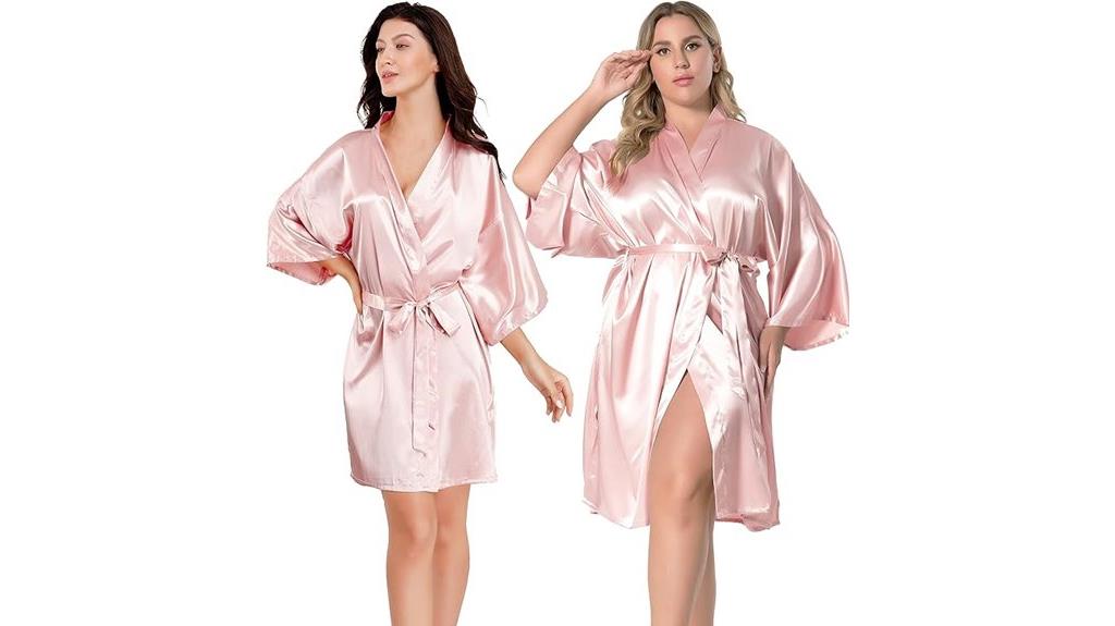 silky satin bridal robe