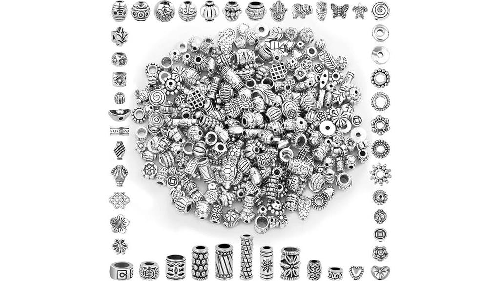 silver spacer bead set