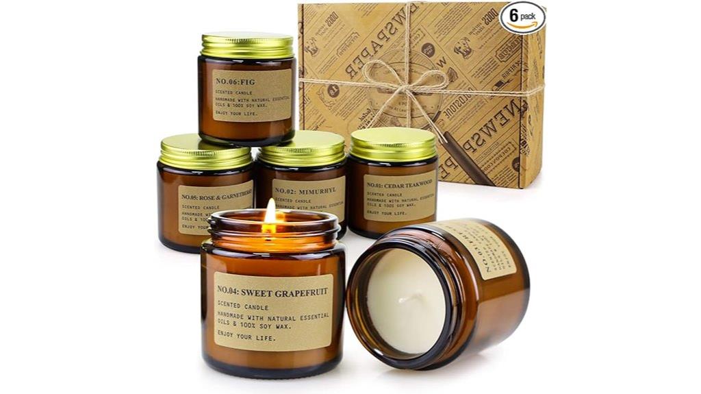 six pack aromatherapy candles
