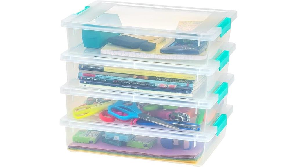 six quart plastic storage bins