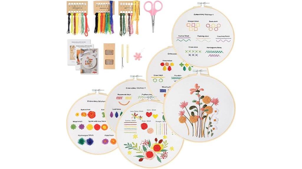 six set beginner embroidery kit