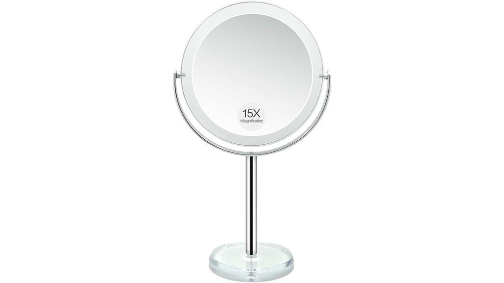 snowflake themed rotating mirror