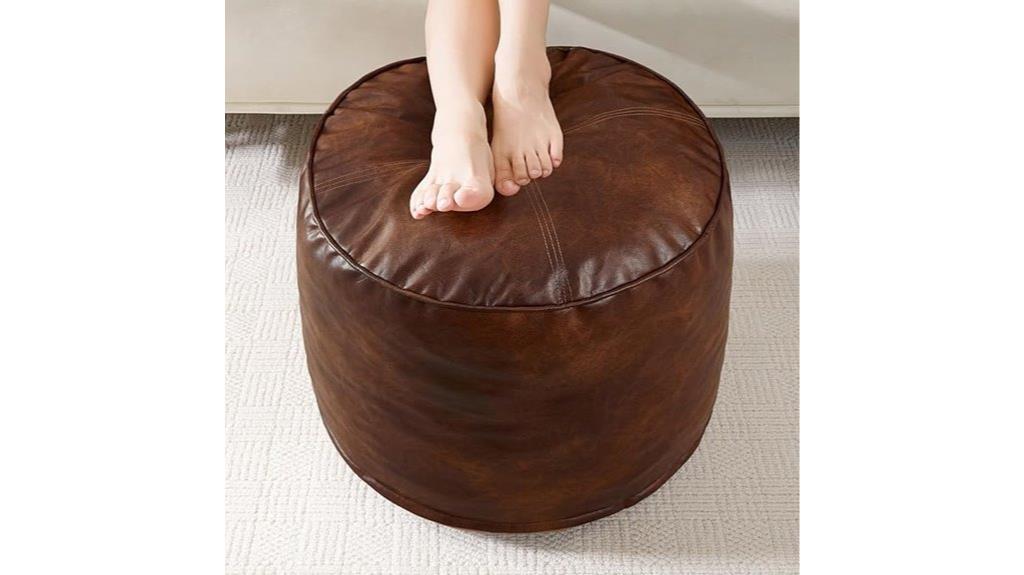 soft round foam pouf