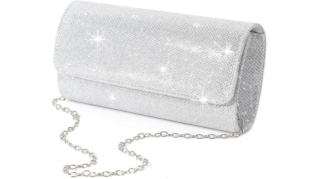 sparkling evening clutch bag