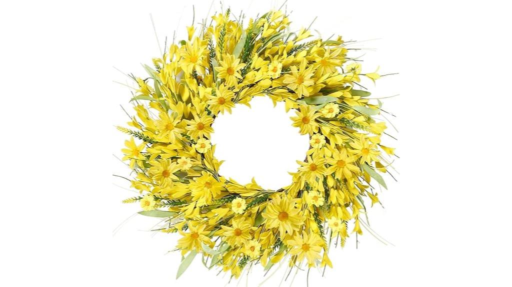 spring floral door wreath