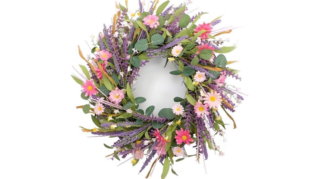 spring summer lavender wreath