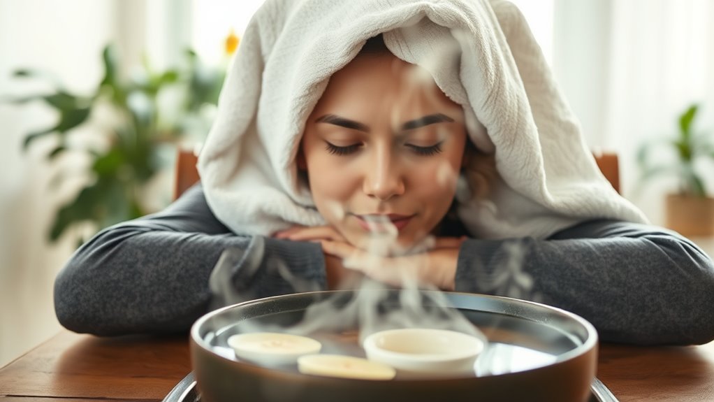 steam inhalation clears nasal congestion