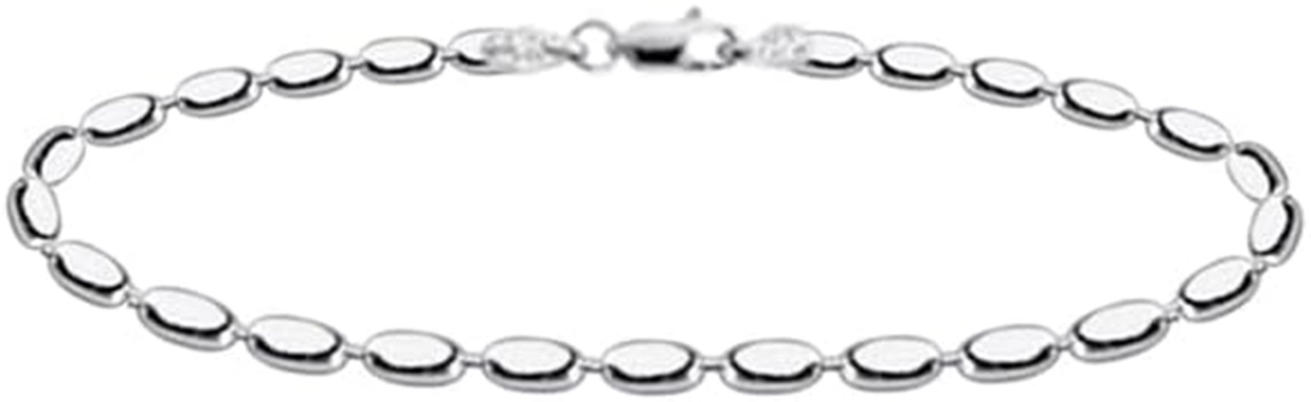 sterling silver rice bead anklet