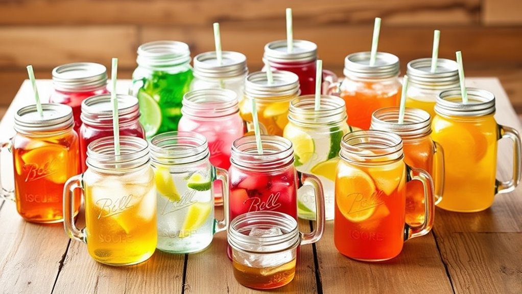 stylish mason jar drinkware