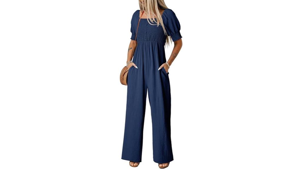 summer lantern sleeve jumpsuits
