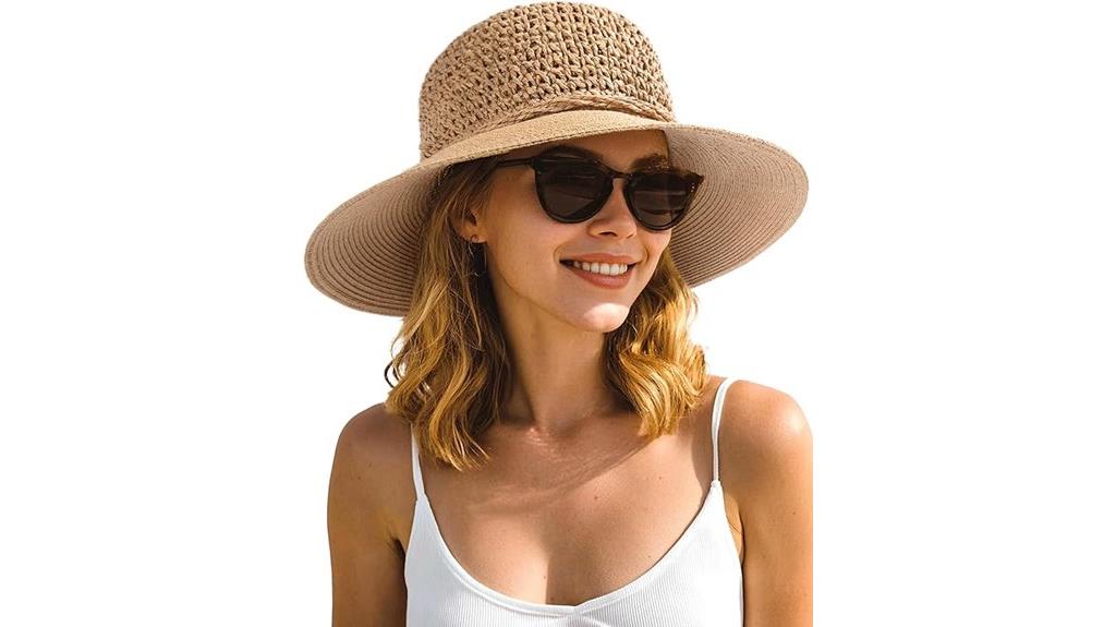 summer straw wide brim hat