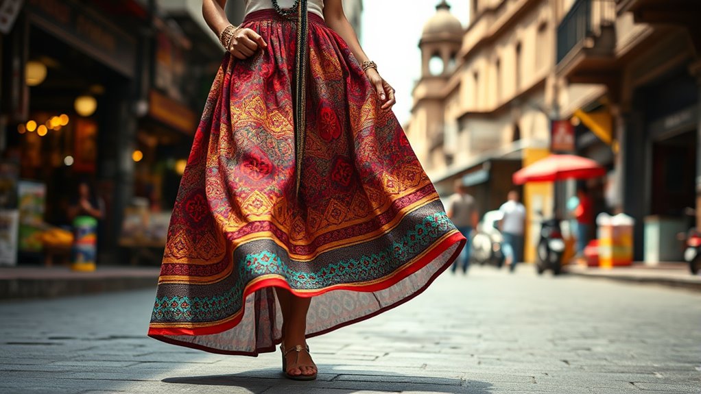 top ethnic print skirt trends