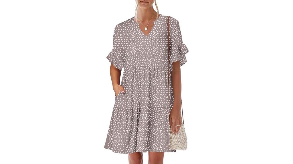 trendy ruffle beach dress