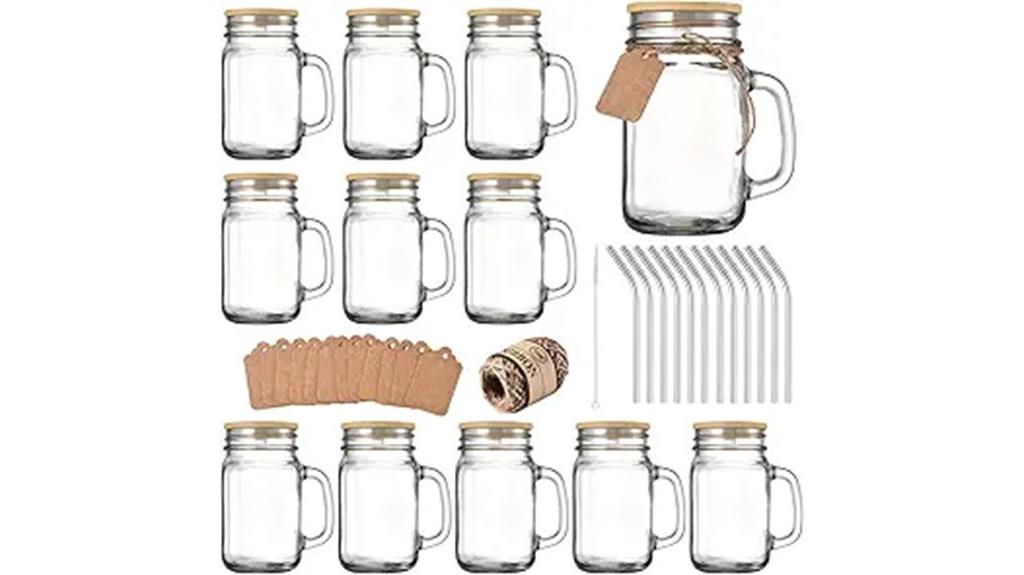 twelve 16 oz mason jars