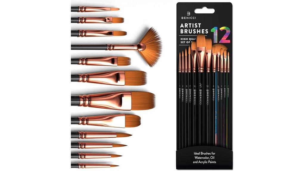 twelve brush professional artist set