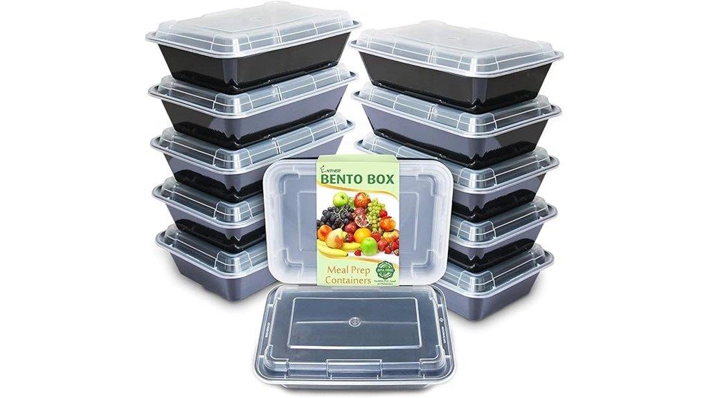 twelve lidded meal containers