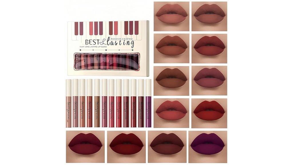 twelve matte lip colors