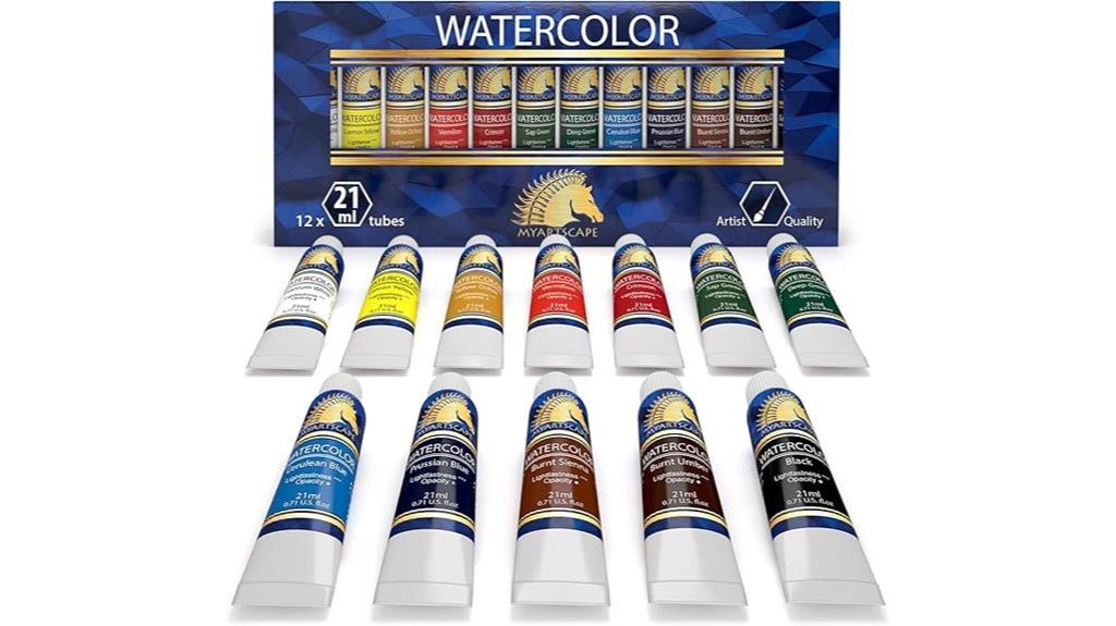 twelve tubes watercolor set