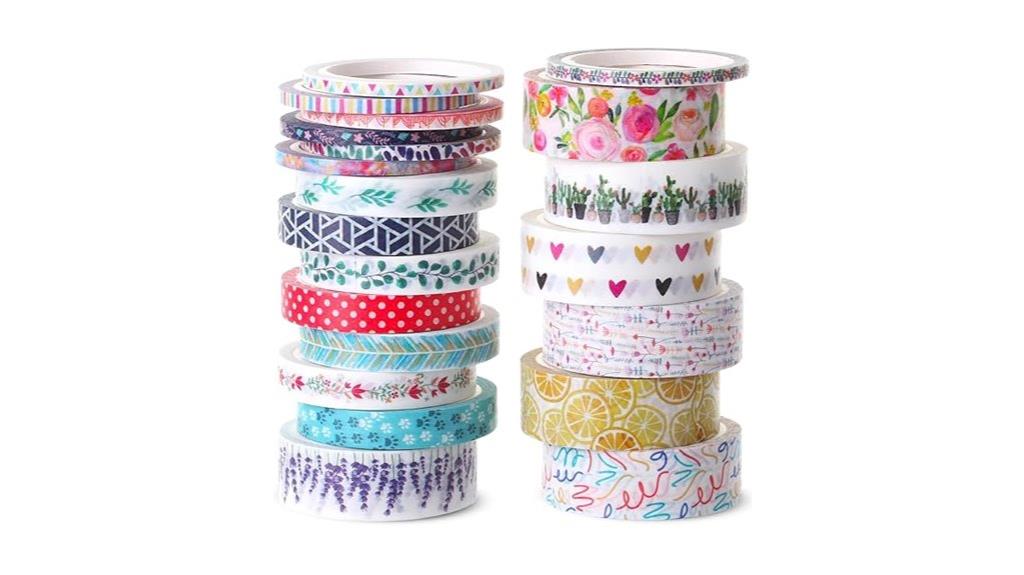 twenty one washi tape rolls