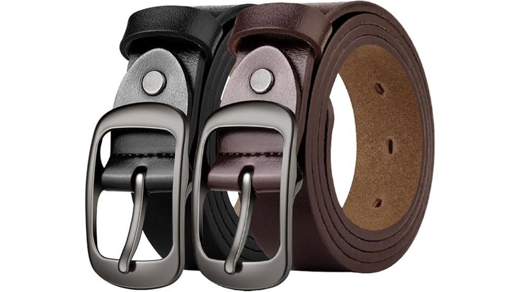 two leather belts pack