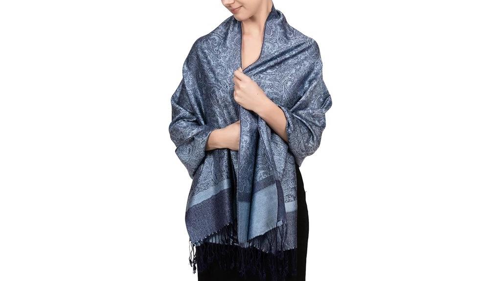 two tone paisley pashmina