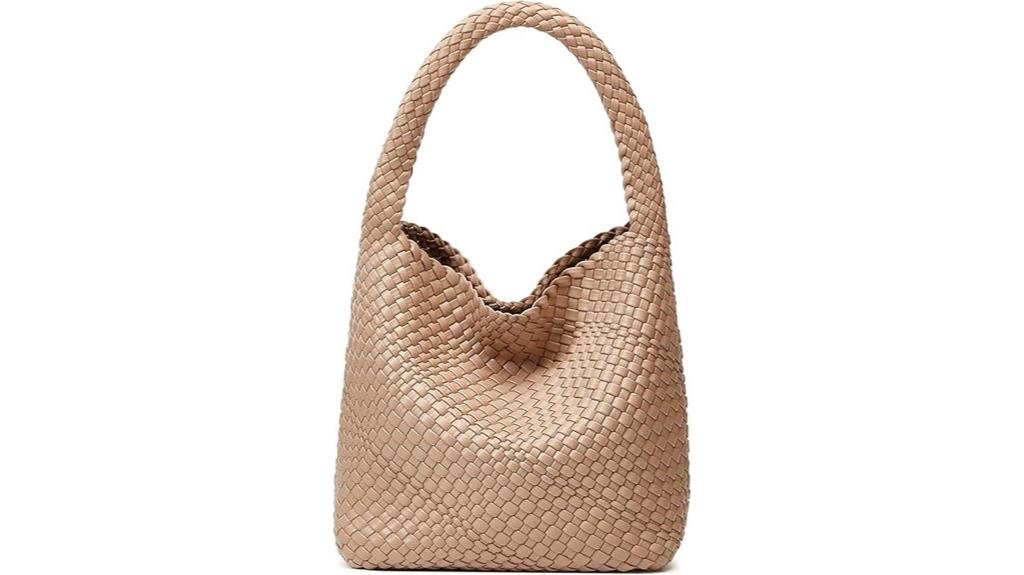 vegan leather woven tote