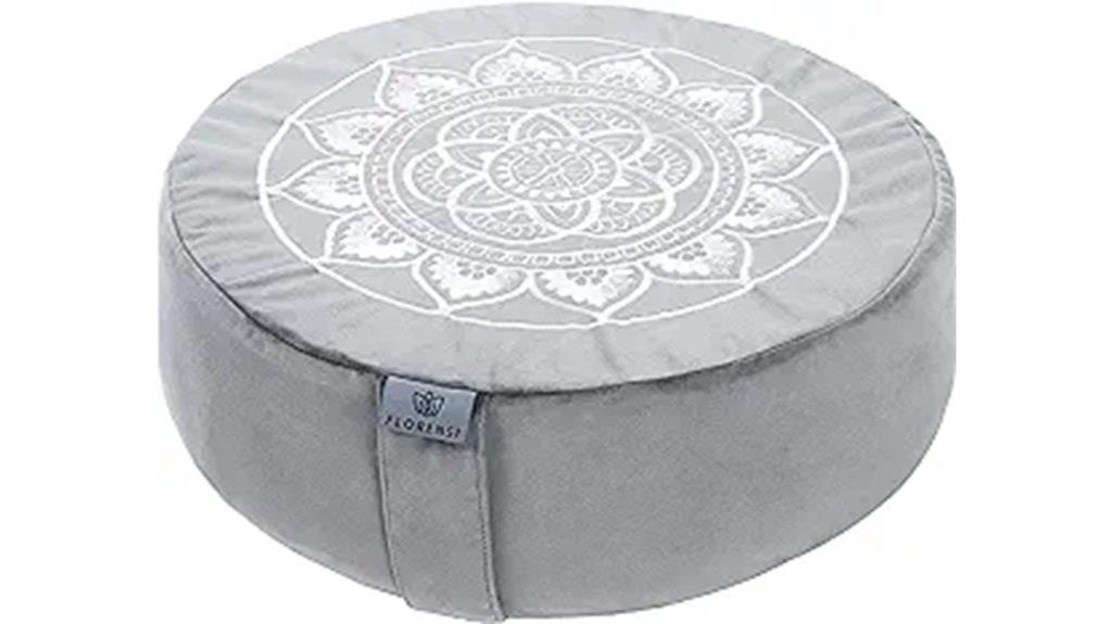 velvet covered tibetan meditation cushion