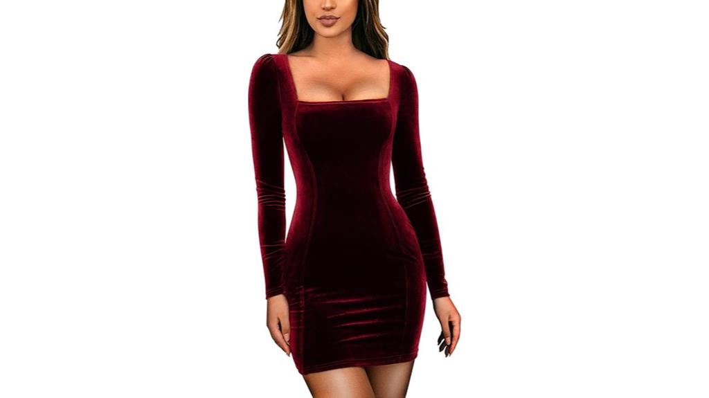 velvet mini party dress