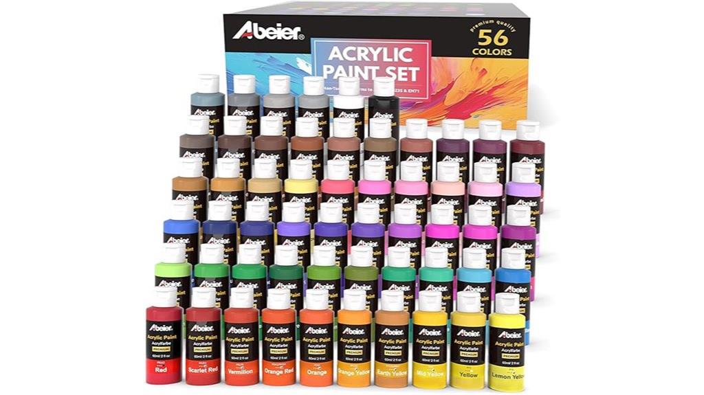 vibrant 56 color acrylic paint