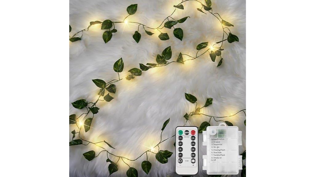 vine with fairy lights