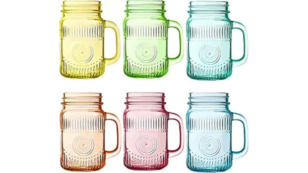 vintage colored mason jars