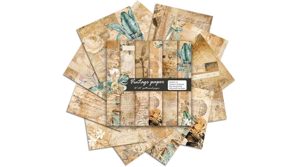 vintage multi colored scrapbooking paper