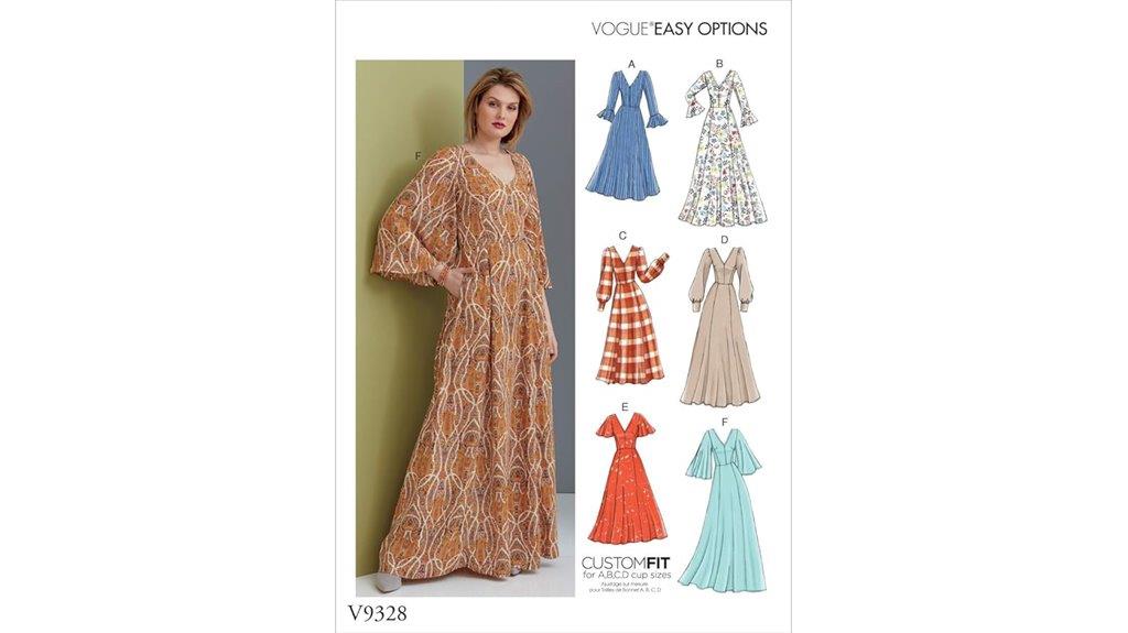 vogue flared sleeve dress