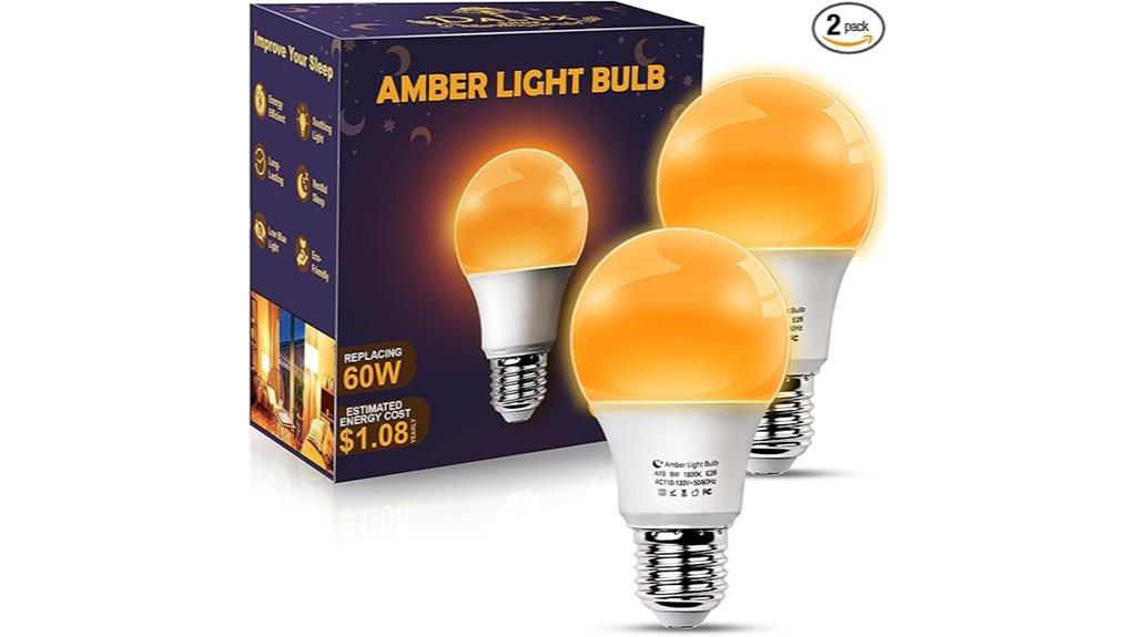 warm amber sleep bulbs