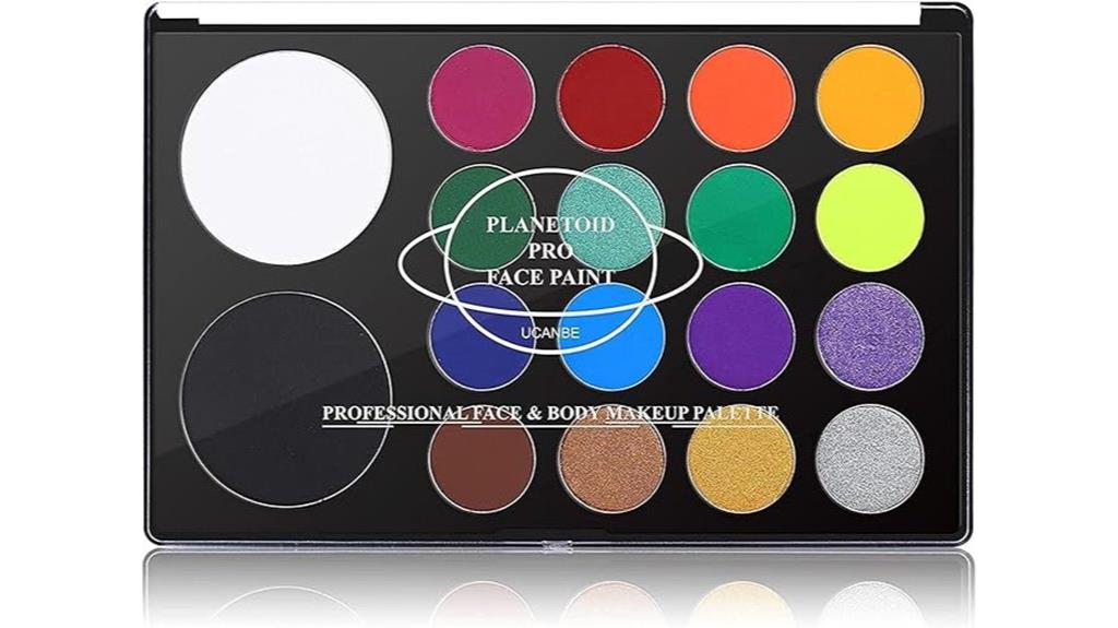 water activated face paint palette