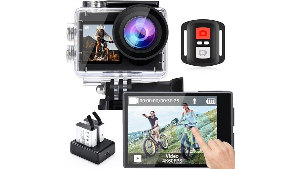waterproof 20mp action camera