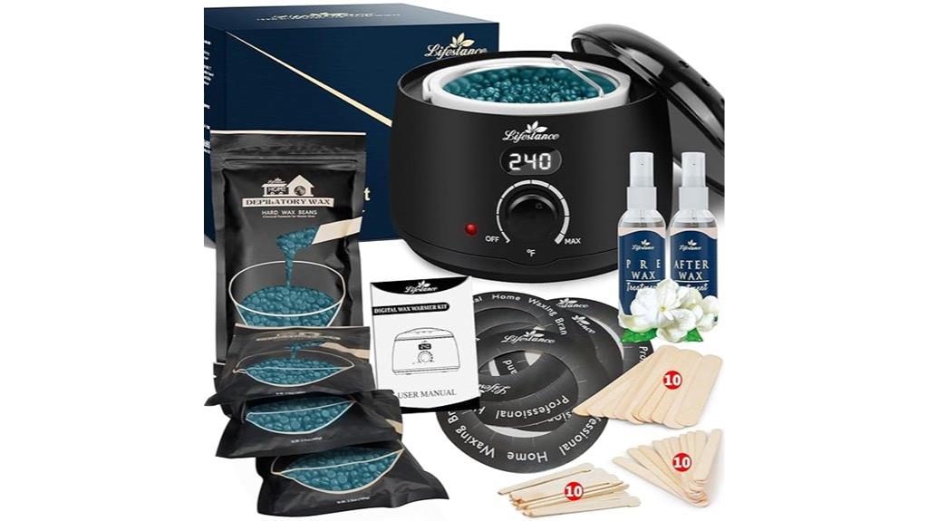 waxing kit with warmer
