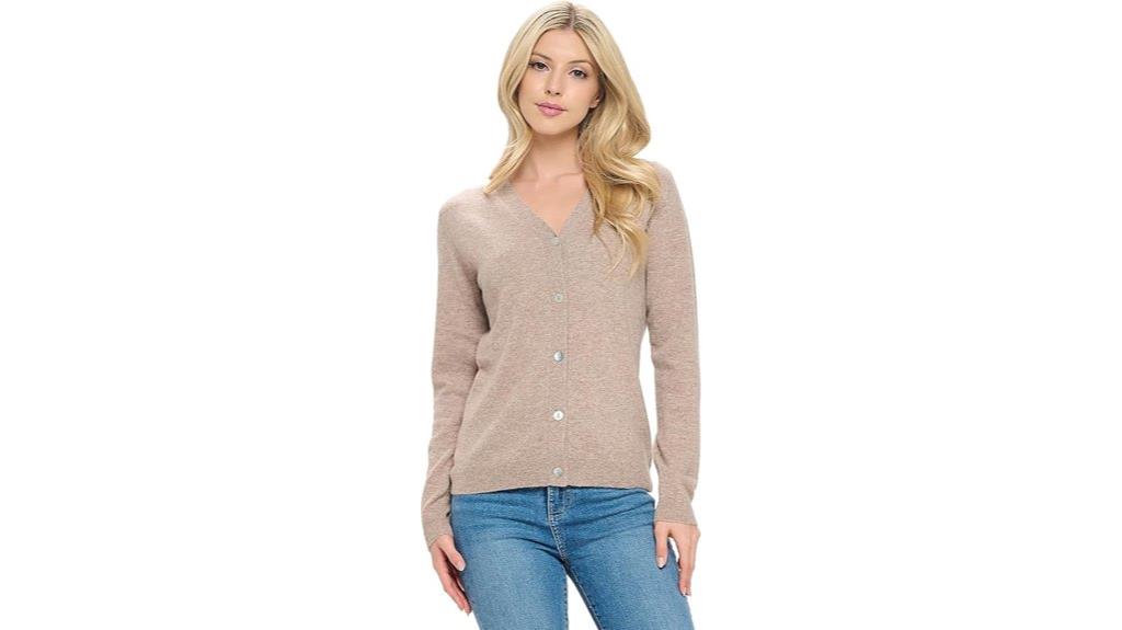 women s cashmere v neck cardigan