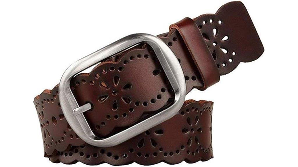 women s hollow flower belt