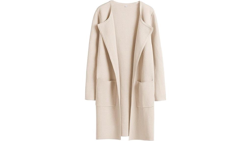 women s open front knit cardigan