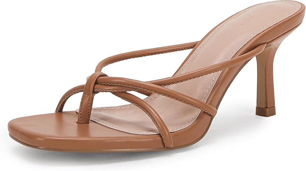 women s square toe heeled flip flops