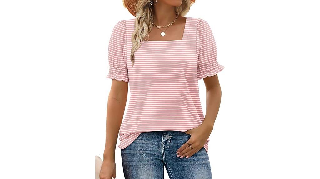 women s summer ruffle tops