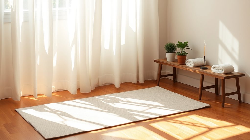 affordable home yoga setup