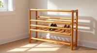 bamboo minimalist shoe rack