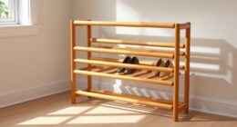 bamboo minimalist shoe rack