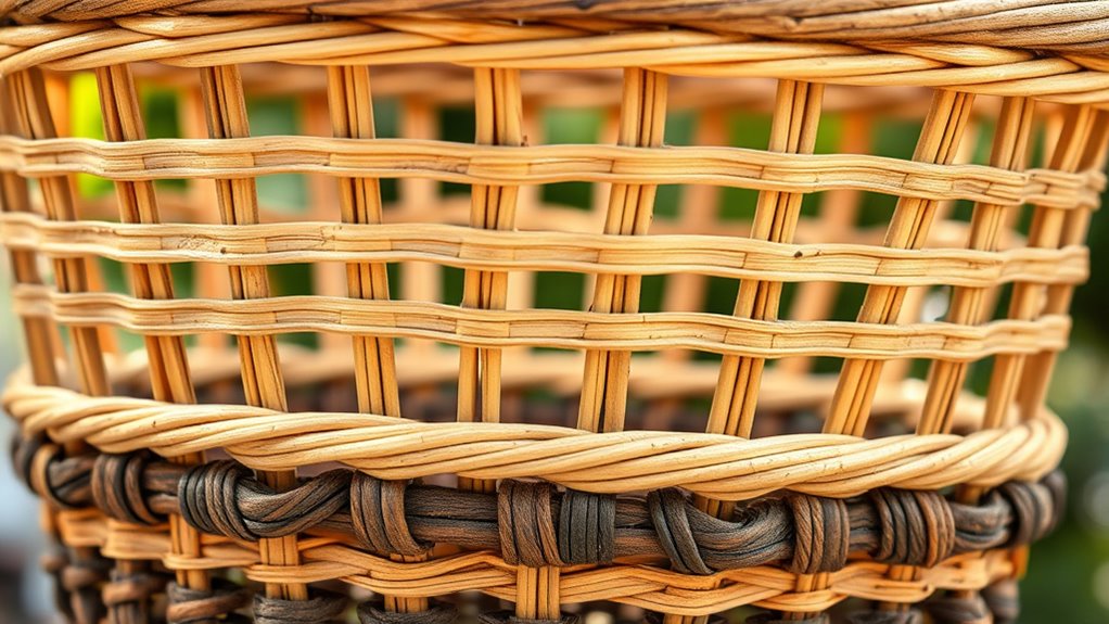 crafting bamboo rattan basket