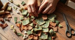 crafting organic cloth napkins