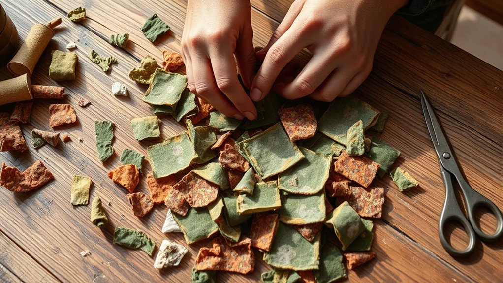 crafting organic cloth napkins