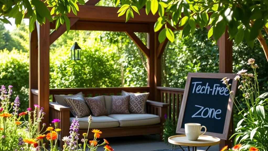 create mindful tech free zones