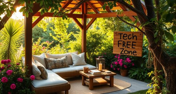 creating tech free relaxation spaces